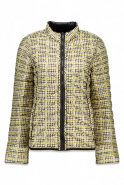 Cazadora reversible plumas