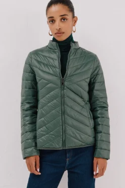 Cazadora reversible plumas