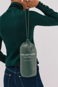 Cazadora reversible plumas