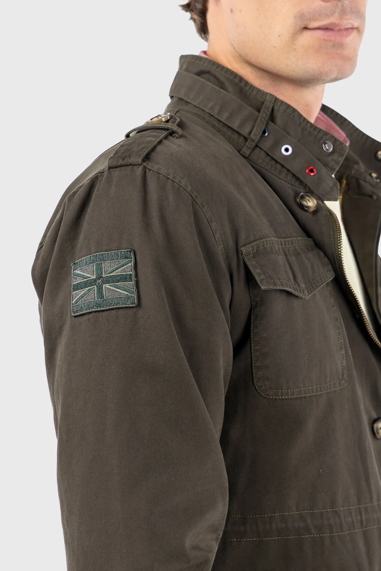 Cazadora Sahariana Con Parches