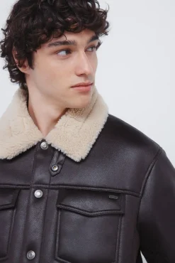 Cazadora trucker efecto ante doble faz