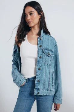 Cazaora vaquera oversized algodón