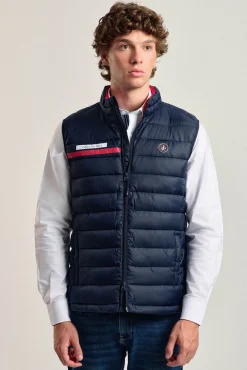 Chaleco acolchado azul marino banda Valecuatro