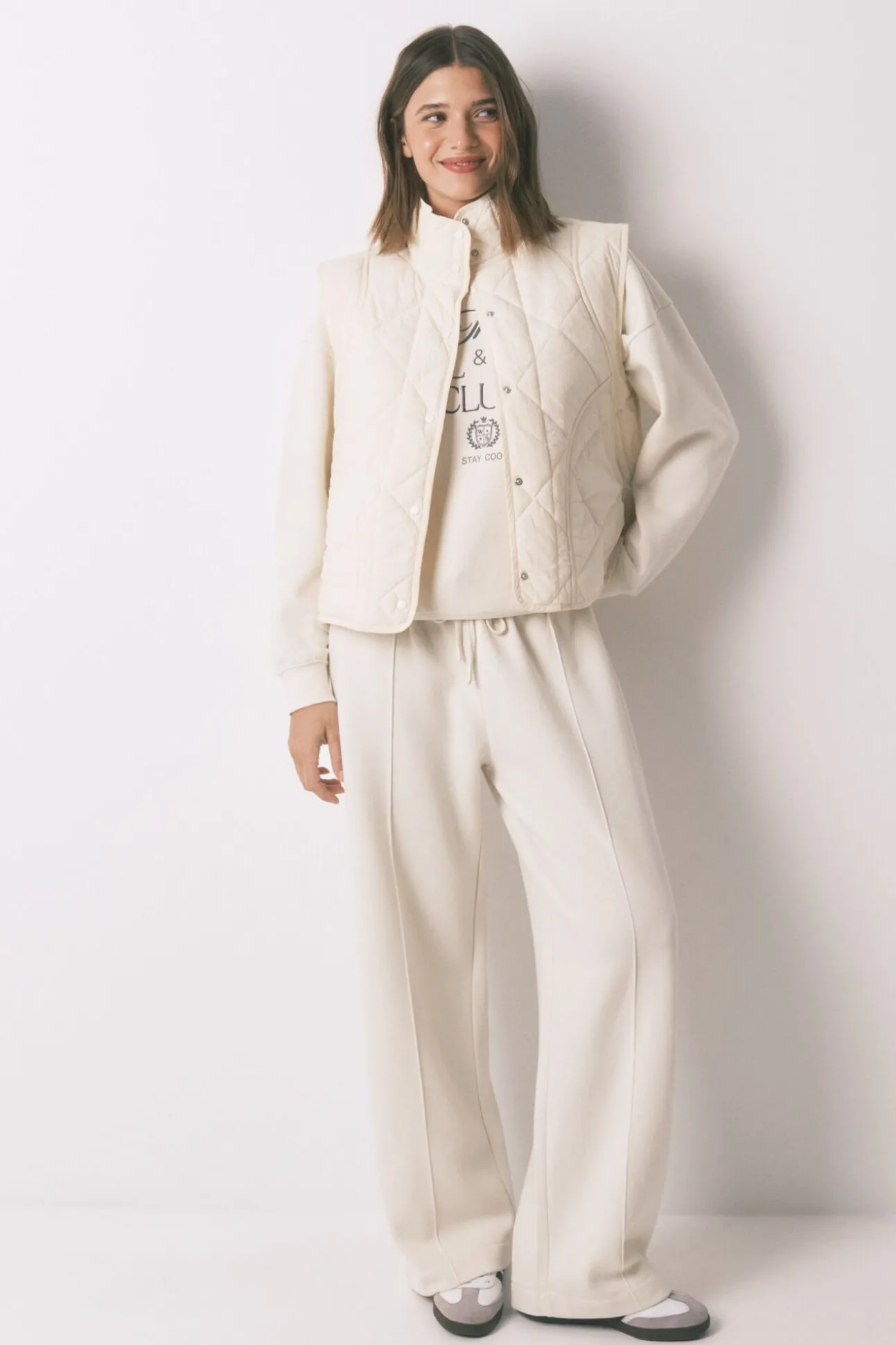 Chaleco acolchado blanco