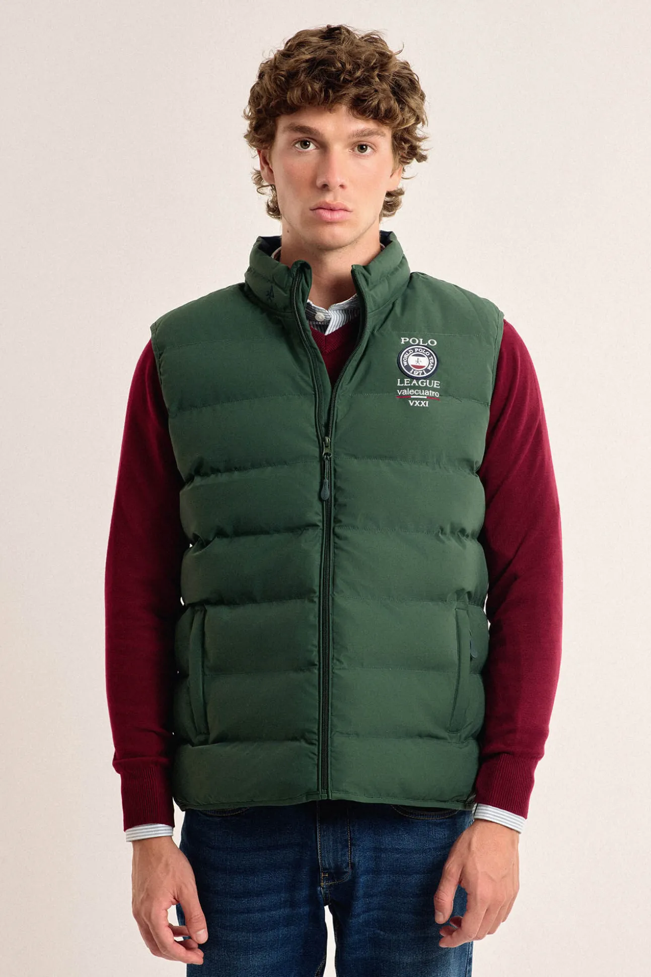 Chaleco acolchado color verde modelo Escudo