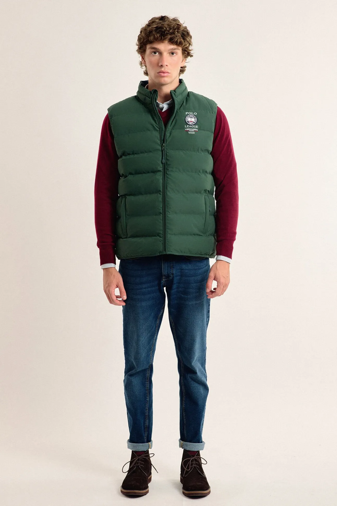 Chaleco acolchado color verde modelo Escudo