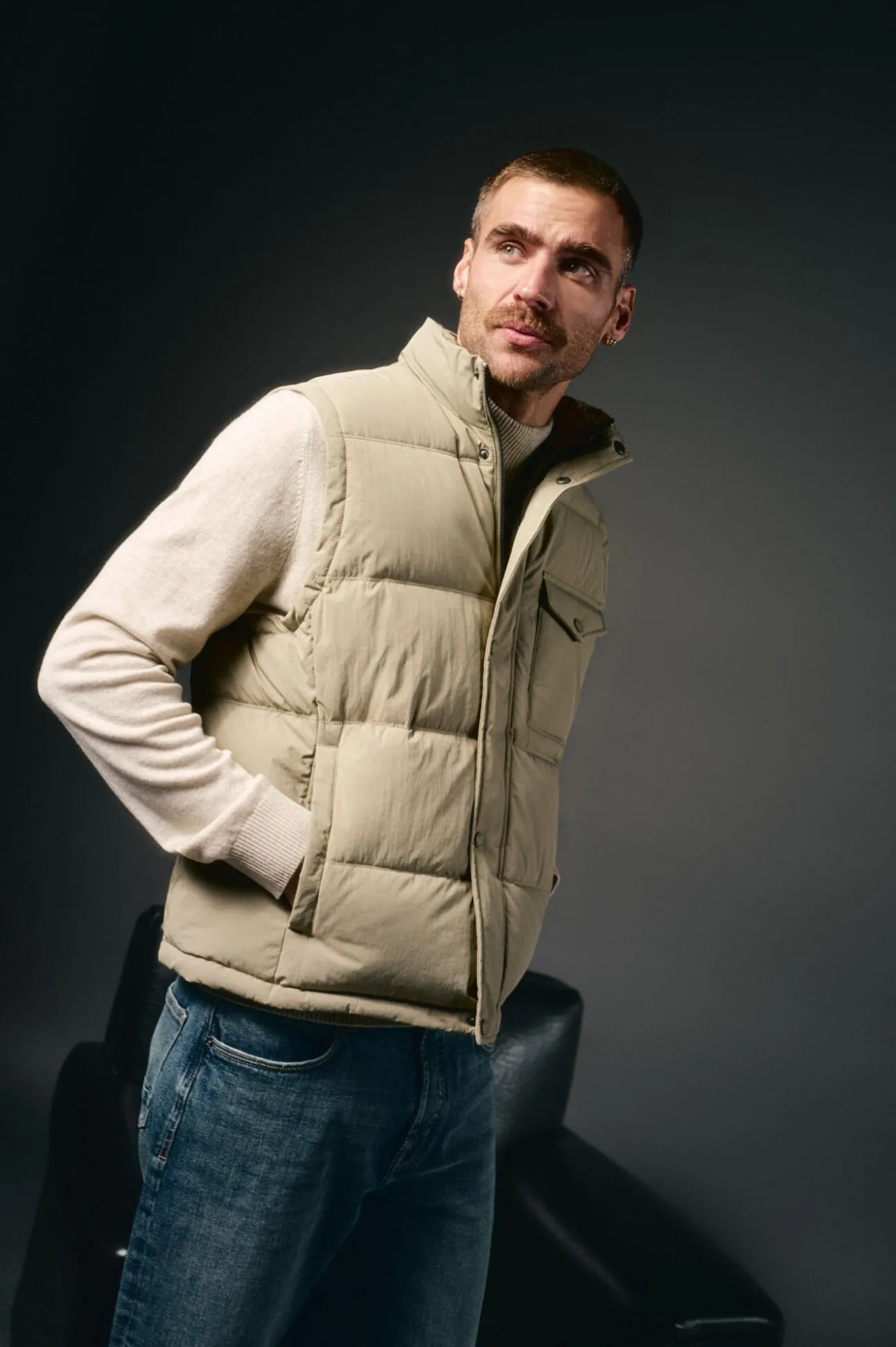 Chaleco acolchado con bolsillo