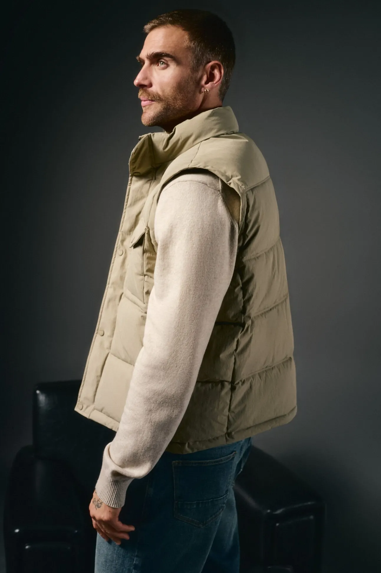 Chaleco acolchado con bolsillo