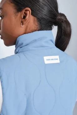 Chaleco acolchado forrado azul