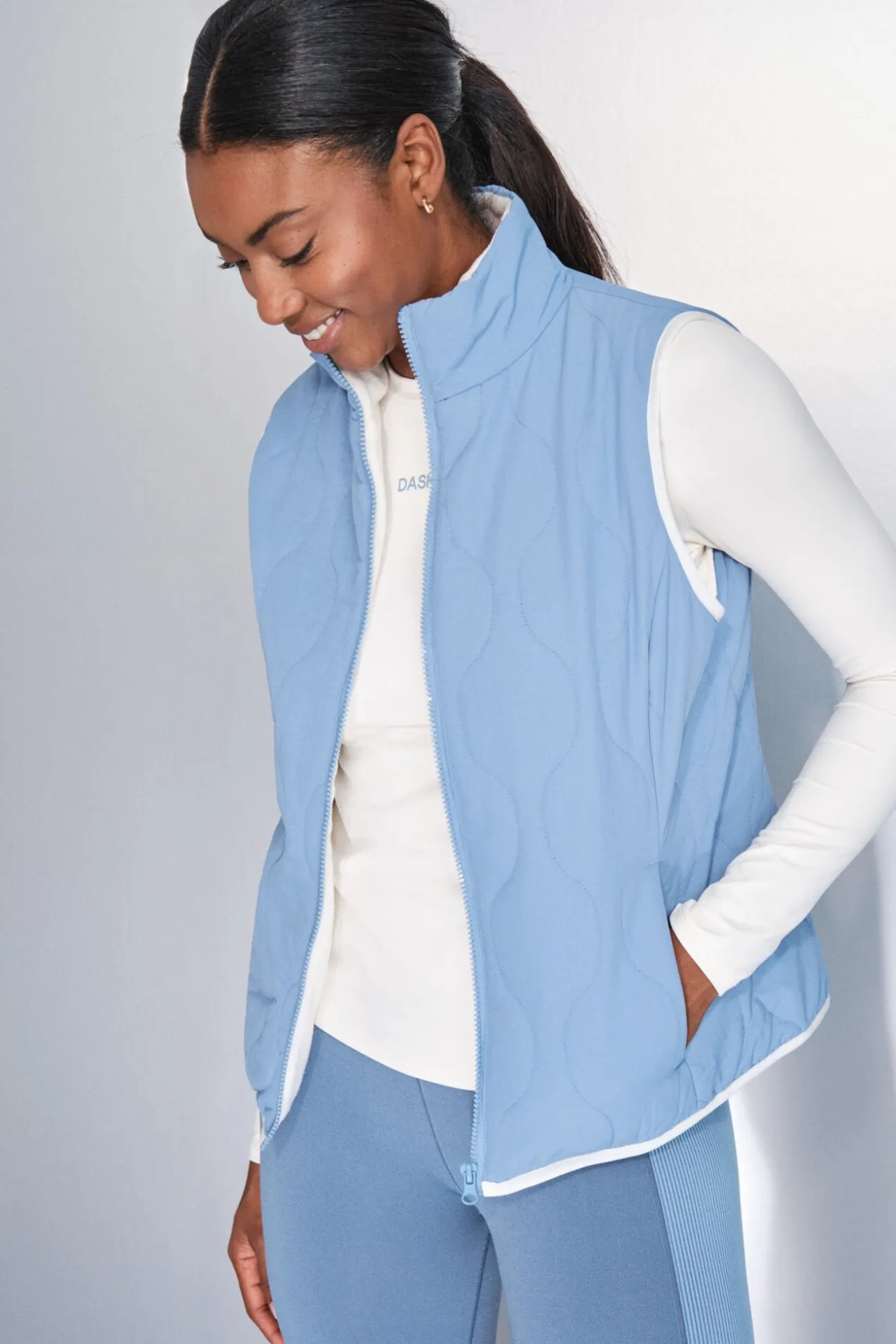 Chaleco acolchado forrado azul