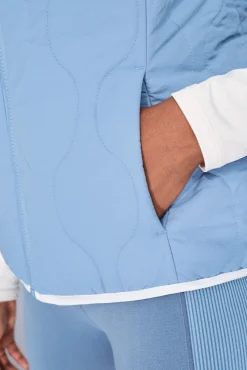 Chaleco acolchado forrado azul