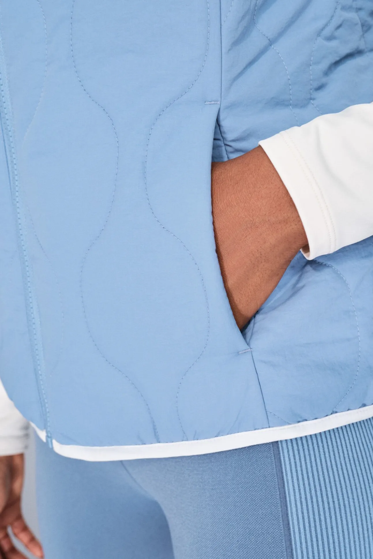 Chaleco acolchado forrado azul