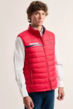 Chaleco acolchado rojo banda Valecuatro