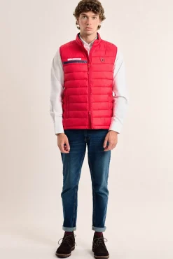 Chaleco acolchado rojo banda Valecuatro