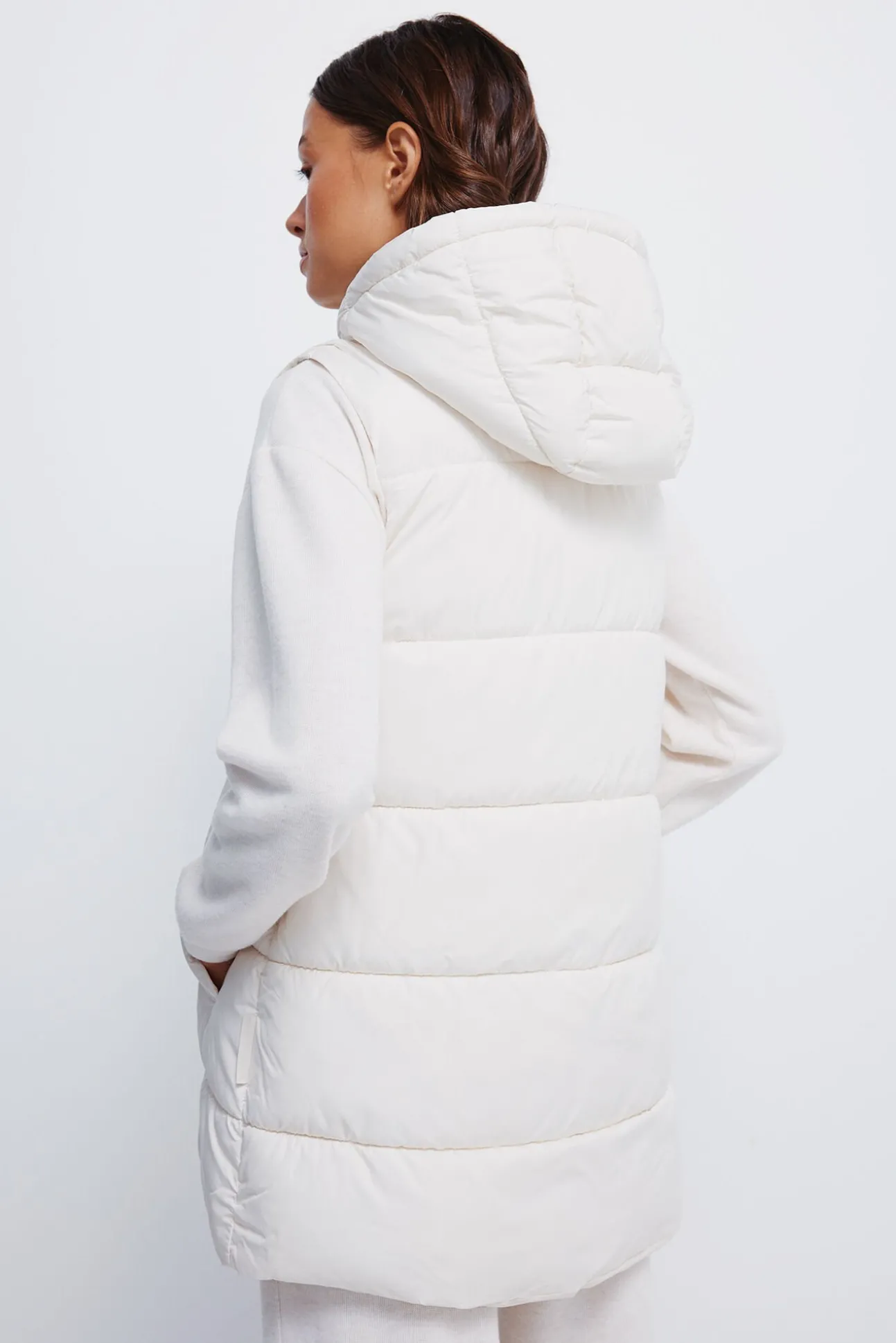 Chaleco capucha poliéster reciclado