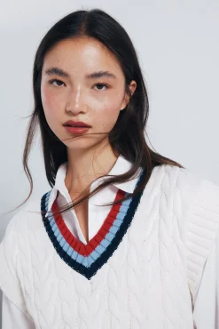 Chaleco contraste canalé