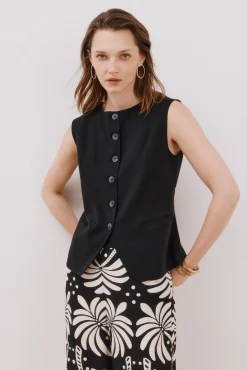 Chaleco cuello redondo