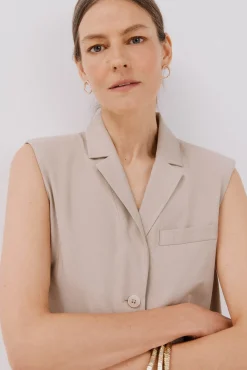 Chaleco de cuello solapa