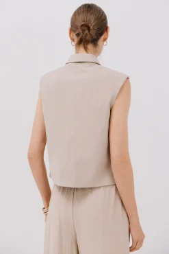 Chaleco de cuello solapa