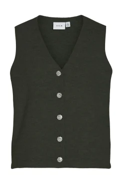 Chaleco de punto con botones joya