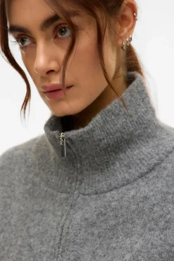 Chaleco de punto cuello alto