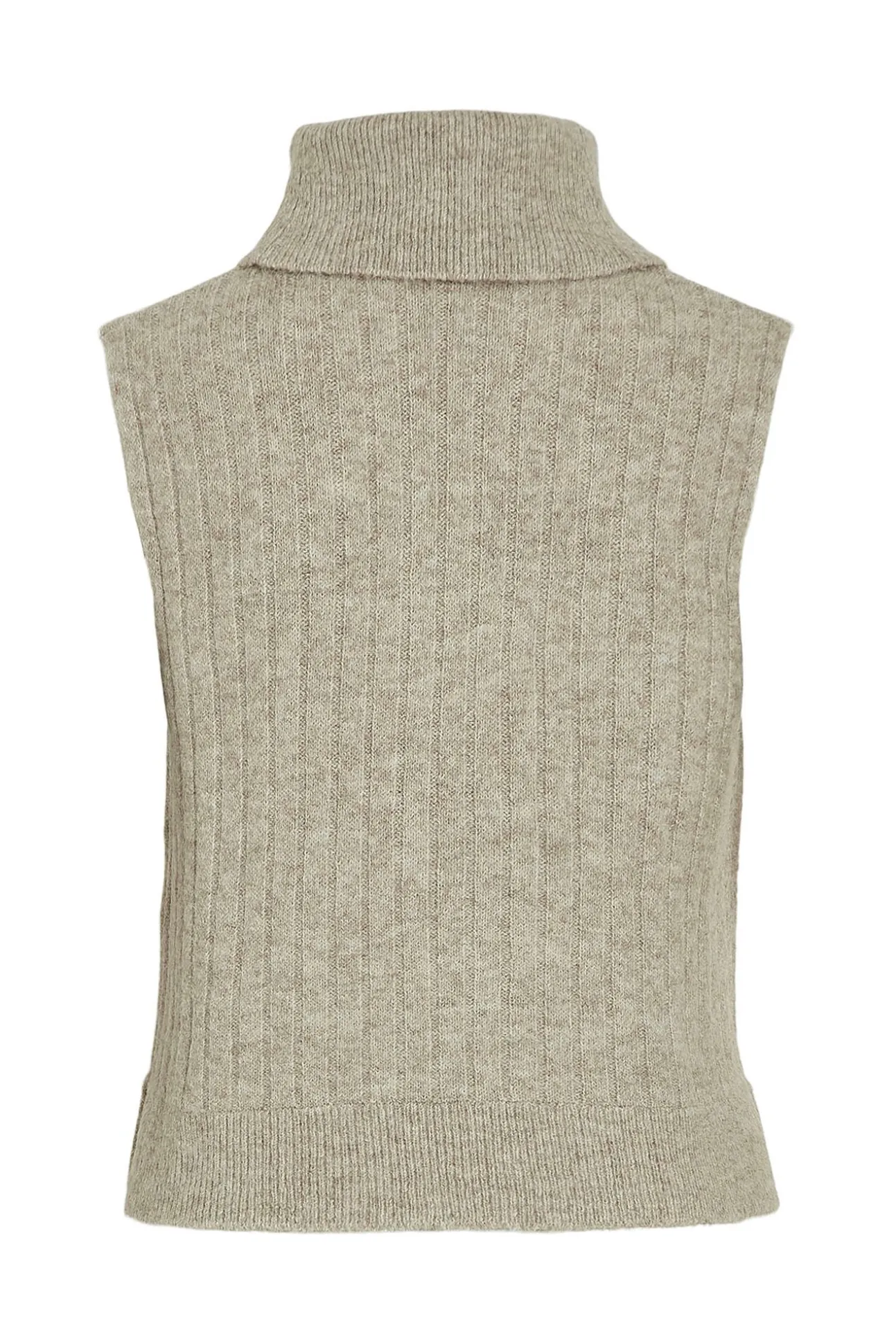 Chaleco de punto de cuello vuelto