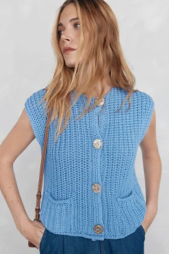 Chaleco de punto hilatura de cinta