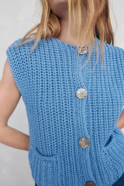 Chaleco de punto hilatura de cinta