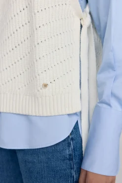 Chaleco de punto lazada