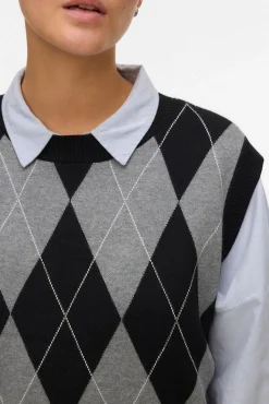 Chaleco de punto rombos