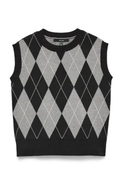 Chaleco de punto rombos