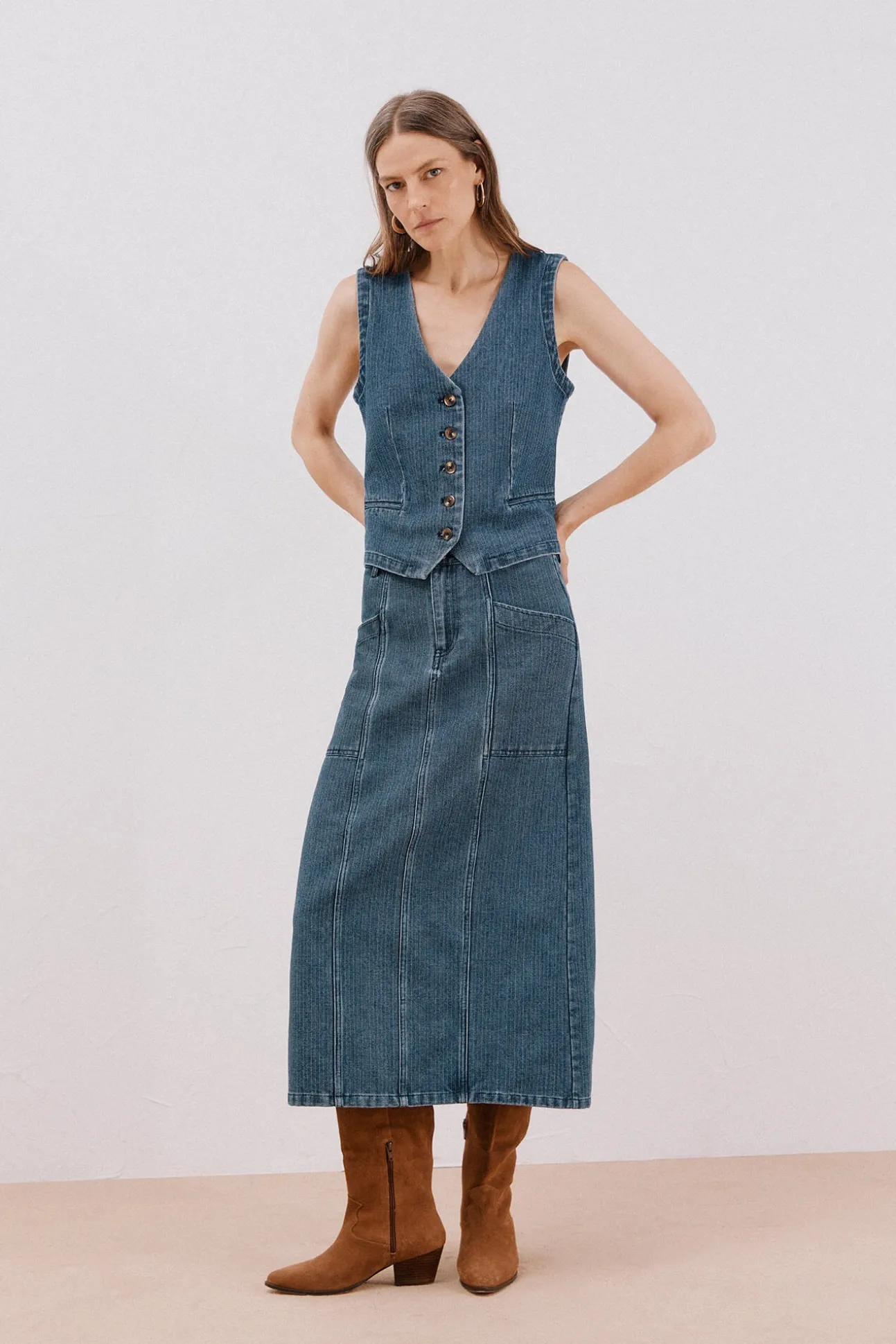 Chaleco en denim