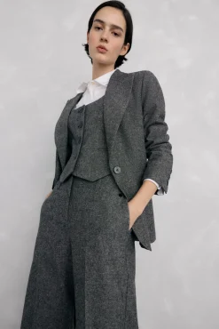 Chaleco entallado cheviot