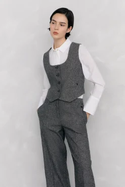 Chaleco entallado cheviot