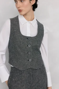 Chaleco entallado cheviot