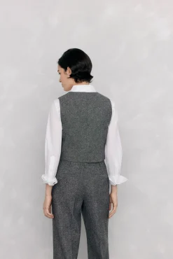 Chaleco entallado cheviot