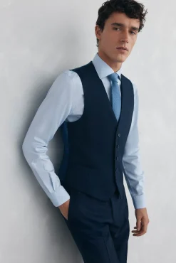 Chaleco estructura blue back tailored fit