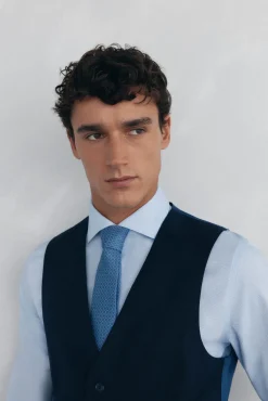 Chaleco estructura blue back tailored fit