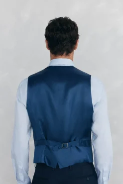 Chaleco estructura blue back tailored fit
