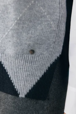 Chaleco jacquard de rombos