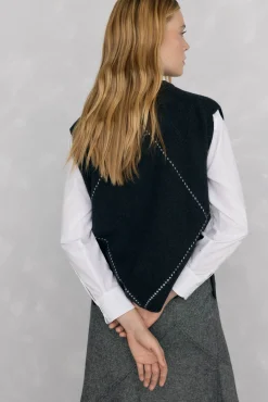 Chaleco jacquard de rombos
