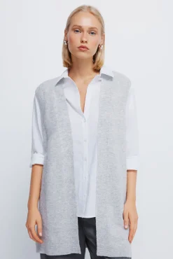 Chaleco largo abierto