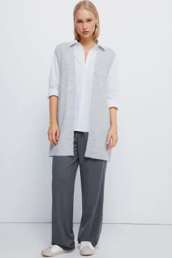 Chaleco largo abierto