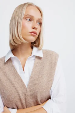 Chaleco largo abierto