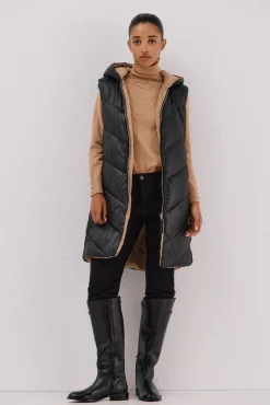 Chaleco largo reversible