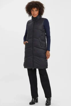 Chaleco midi acolchado de mujer