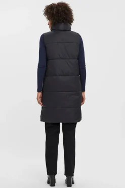 Chaleco midi acolchado de mujer