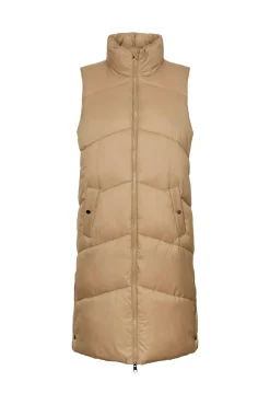 Chaleco midi acolchado de mujer