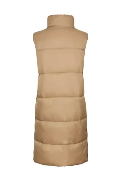 Chaleco midi acolchado de mujer