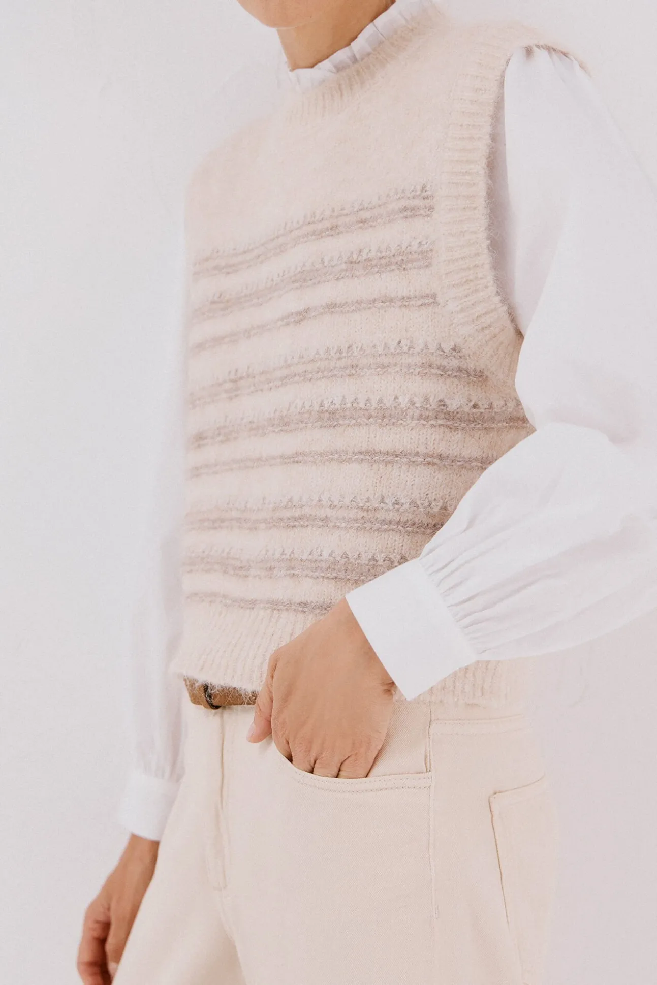 Chaleco punto pasadas